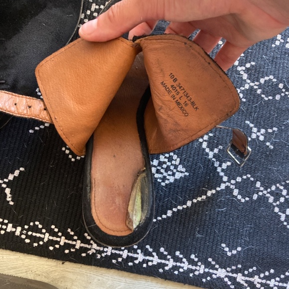 Black suede Frye mules size 10 - Picture 3 of 5